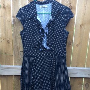 bailey blue Large Navy Blue Spotted Dress